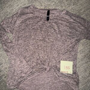 Rags and Couture Heathered Long Sleeve Top